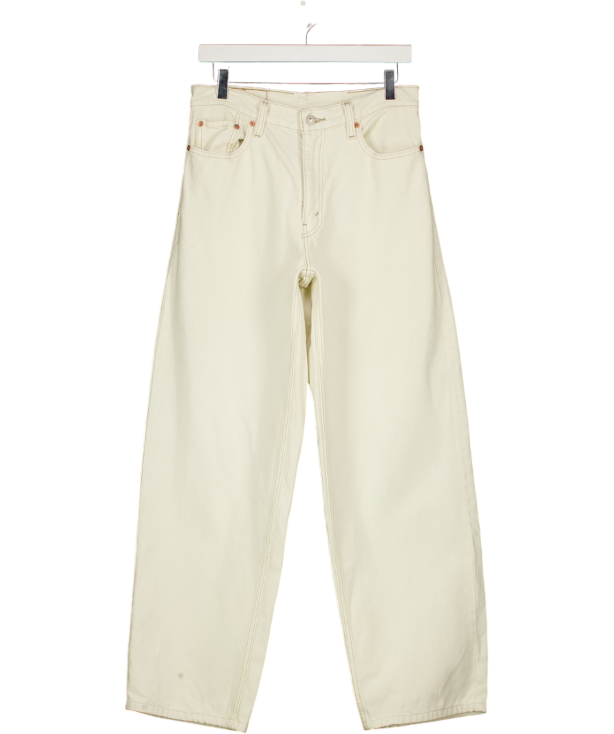 LEVI'S Ecru White Baggy Mid Rise 578 Jeans L32 W30