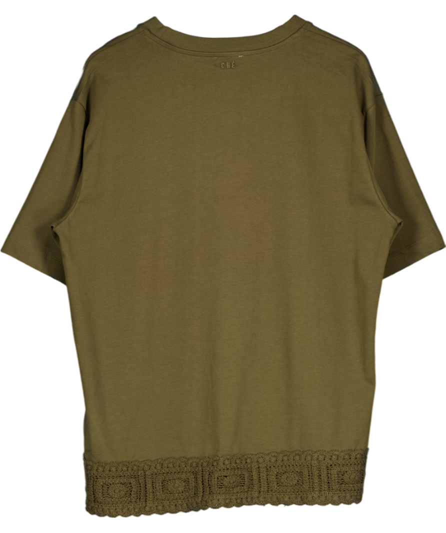 CHE STUDIOS Green Inigo T-shirt UK M