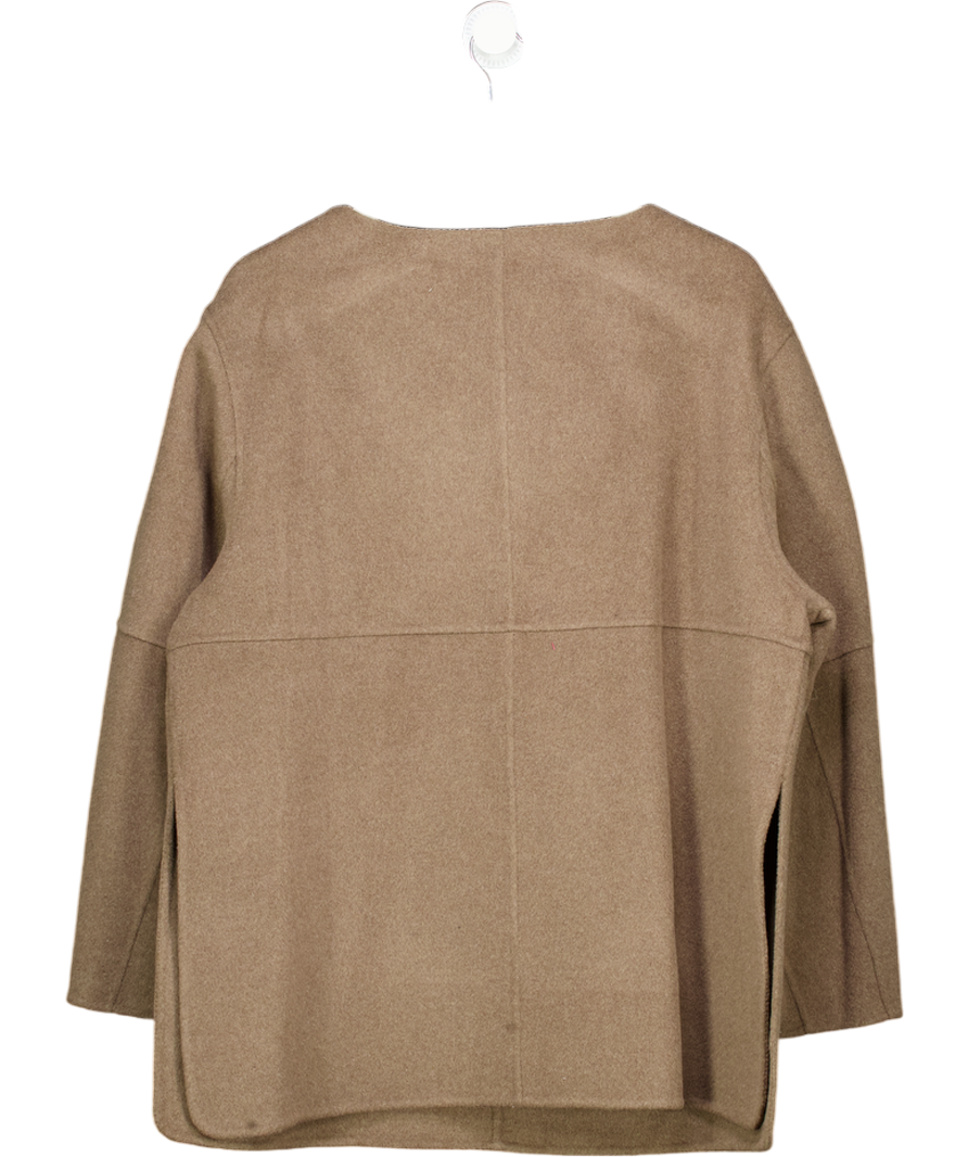 SOEUR Brown Valerianne Double-faced Wool Top Sz3 UK 12