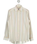 WNU With Nothing Underneath White The Boyfriend Striped Linen And Cotton-blend Shirt UK 12