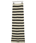 NA-KD Cream / Black Striped Knitted Maxi Skirt UK S