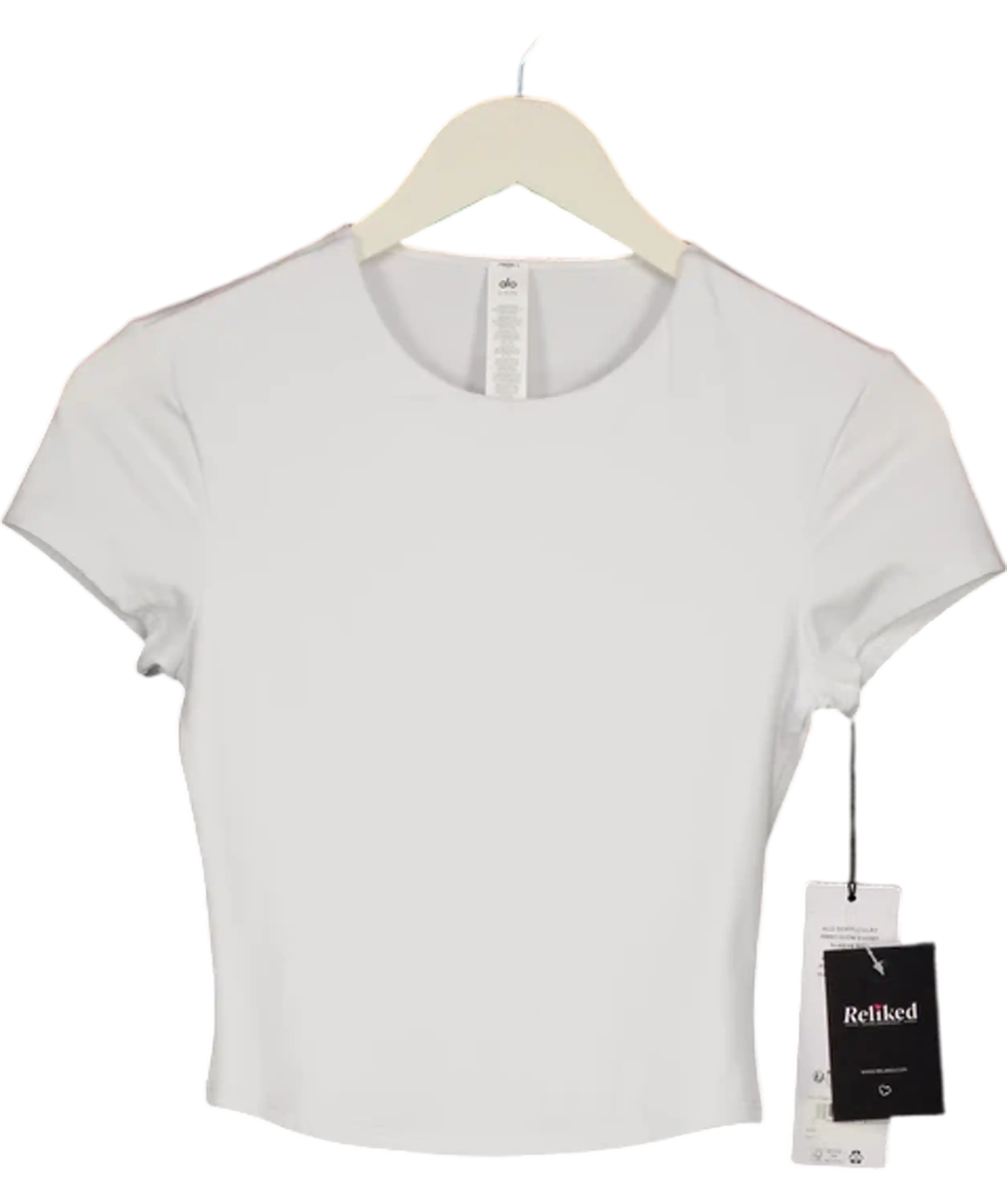 ALO White Softsculpt Precision Short Sleeve Top UK S