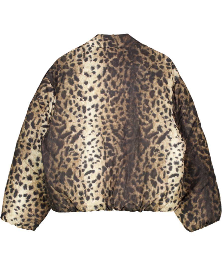 FREE PEOPLE Jacket - Apparis Brown Padded Leni  Leopard Bomber UK L