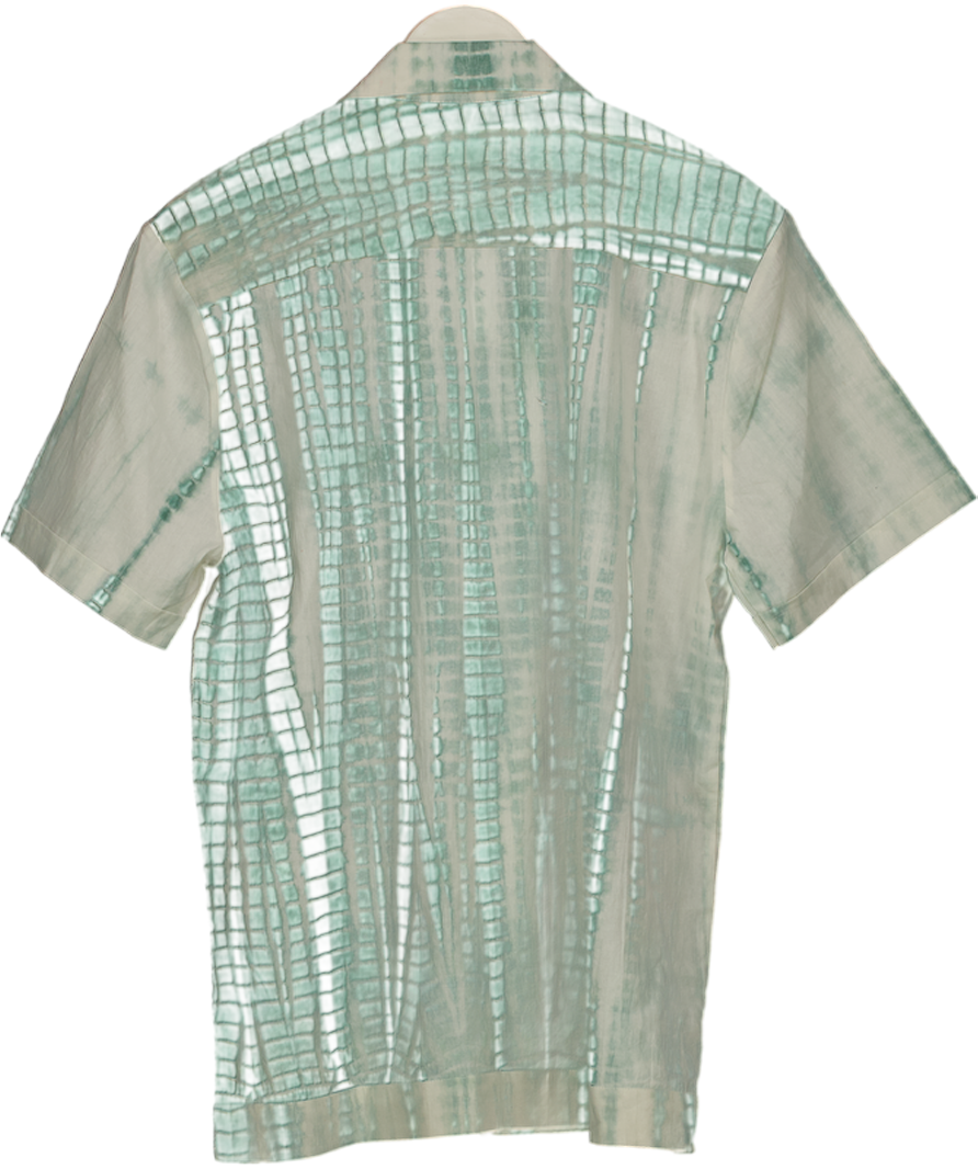 SMR Days Green Tie-dye Paraiso Cotton Shirt UK M