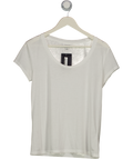 Topshop White Scoop Neck T-shirt UK 10