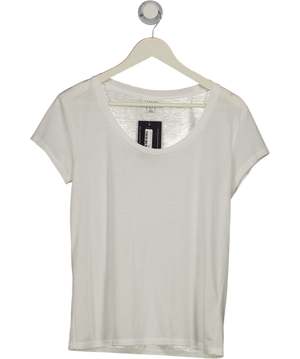 Topshop White Scoop Neck T-shirt UK 10