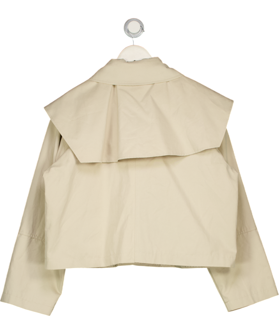 Next Cream Sand Cape Trench Coat UK M