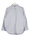 ARKET Blue Organic Cotton Striped Oversize Shirt UK 10
