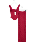 Mars the Label Red The Cinched Lace Maxi Set In Diamonte UK 6