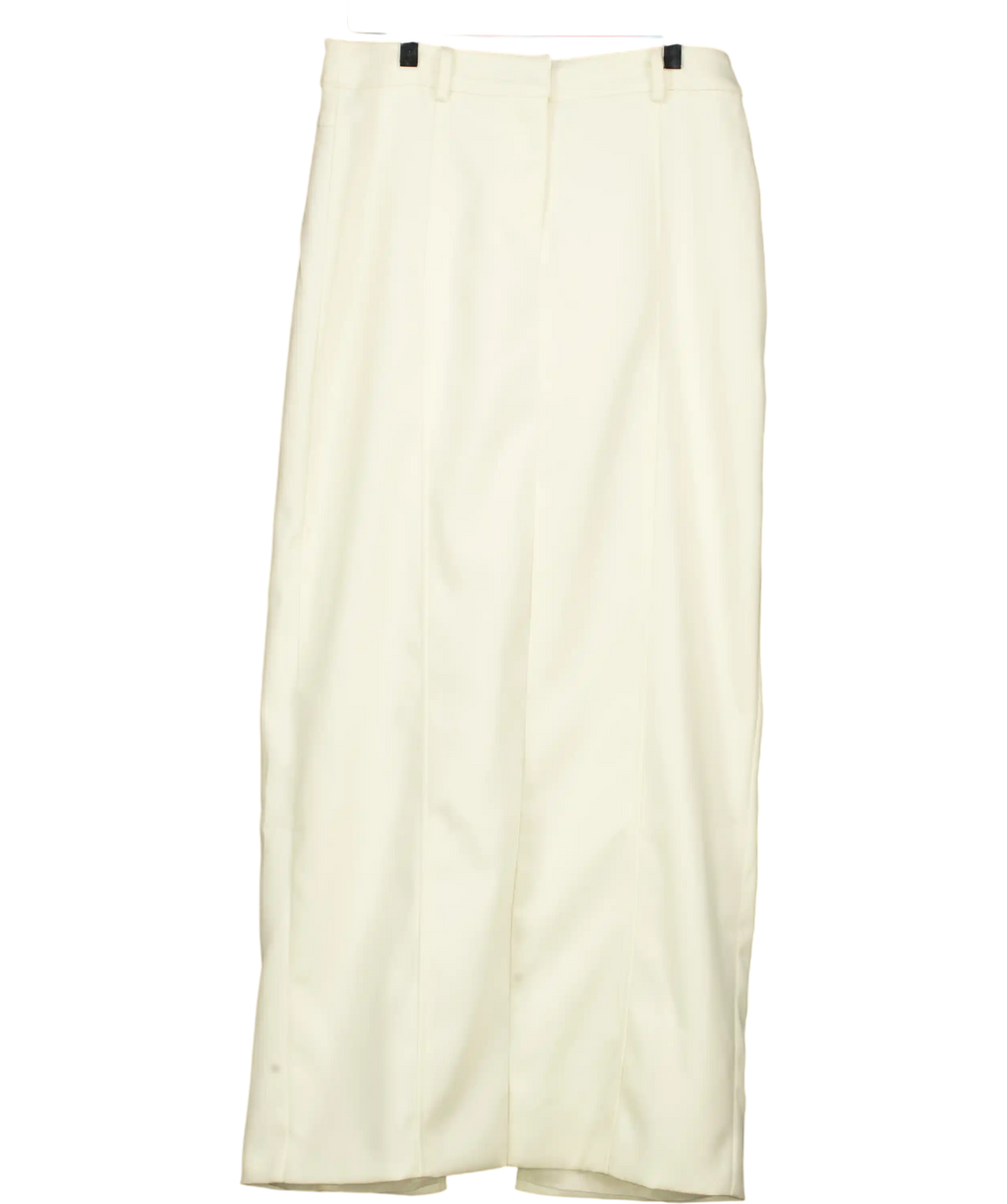 4th & RECKLESS Mila Tailored Skirt Cream UK 10