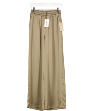 ODDMUSE Satin Wide Leg Trousers - Mushroom Beige UK XS