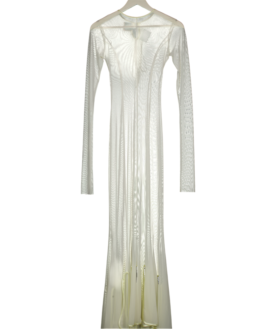 Vanity nap Cream Magic Flare Dress Oyster White UK S