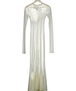 Vanity nap Cream Magic Flare Dress Oyster White UK S