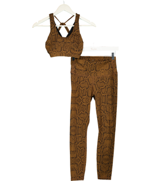 VARLEY 2-piece Brown Snake Print Sports Top ( UK XS) And Leggings UK S