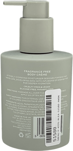 effn Body Crème Fragrance Free 300ml - Reliked