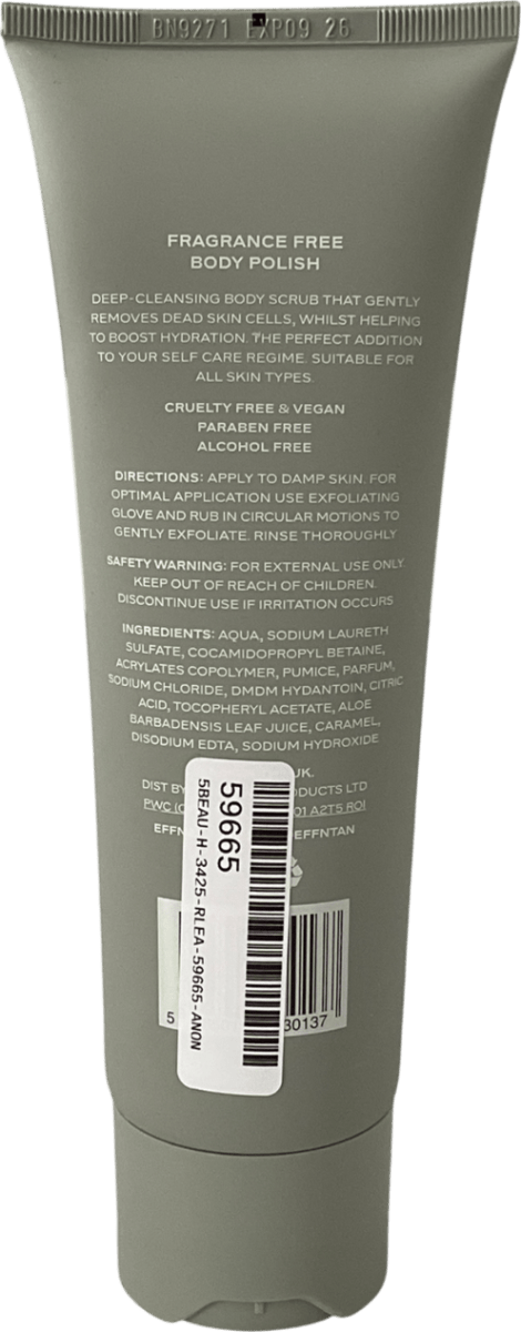 effn Body Polish Fragrance Free 250ml - Reliked