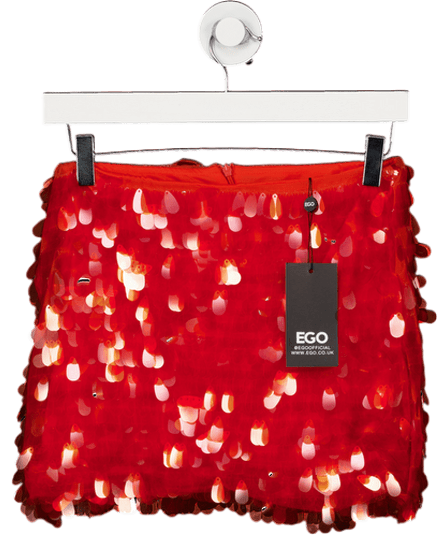 Ego Red Low Rise Micro Mini Skirt UK 10 - Reliked