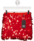 Ego Red Low Rise Micro Mini Skirt UK 10 - Reliked
