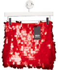 Ego Red Low Rise Micro Mini Skirt UK 8 - Reliked