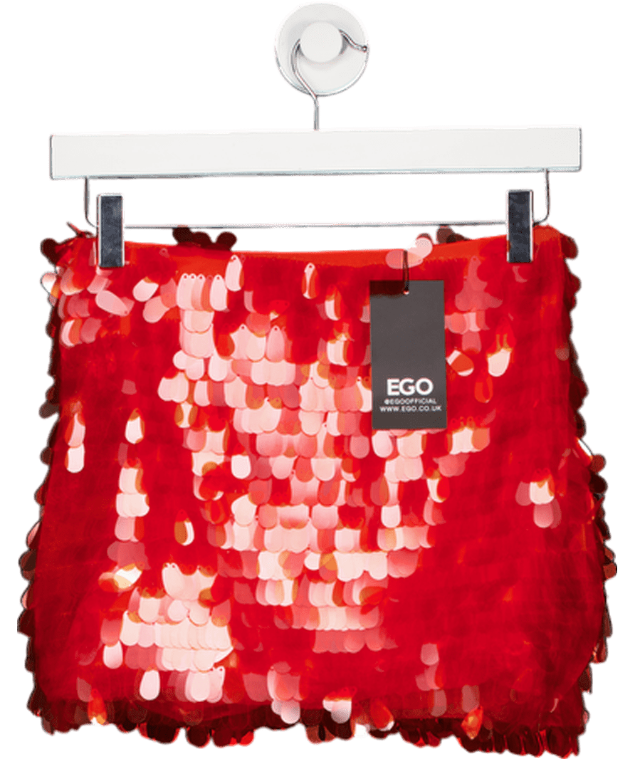 Ego Red Low Rise Micro Mini Skirt UK 8 - Reliked