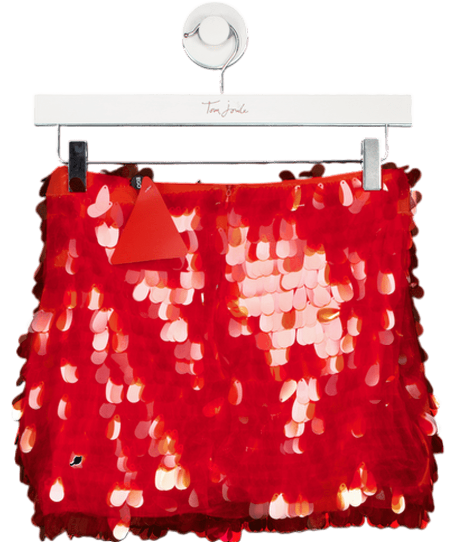 Ego Red Low Rise Micro Mini Skirt UK 8 - Reliked