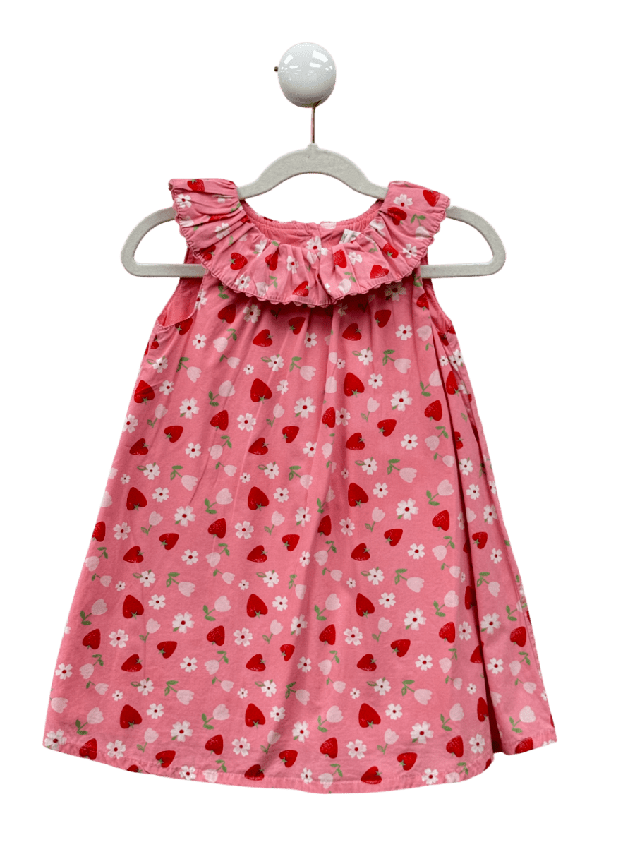 EL CORTE INGLESE Pink Strawberry Print Dress 3 Years - Reliked