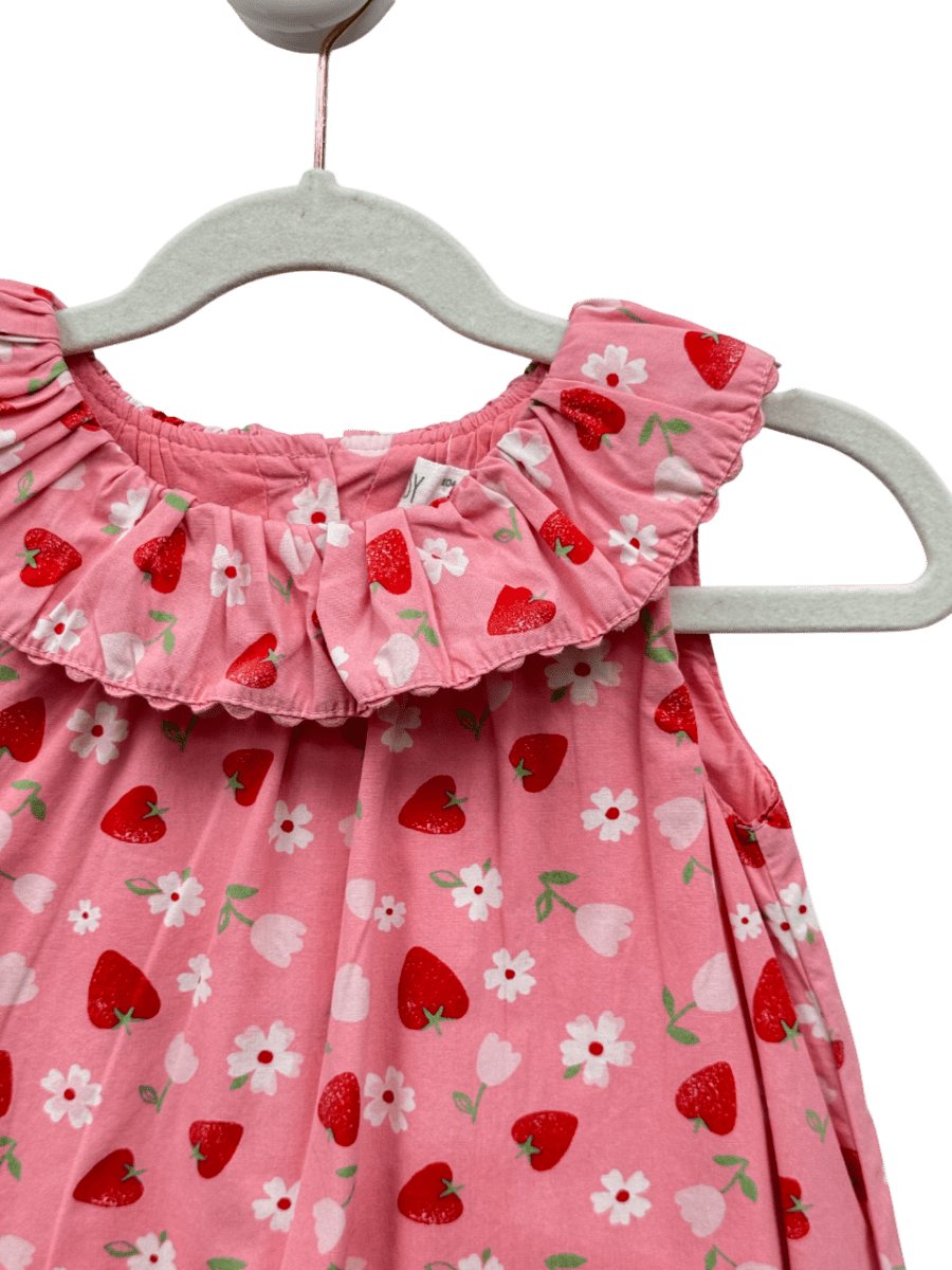 EL CORTE INGLESE Pink Strawberry Print Dress 3 Years - Reliked