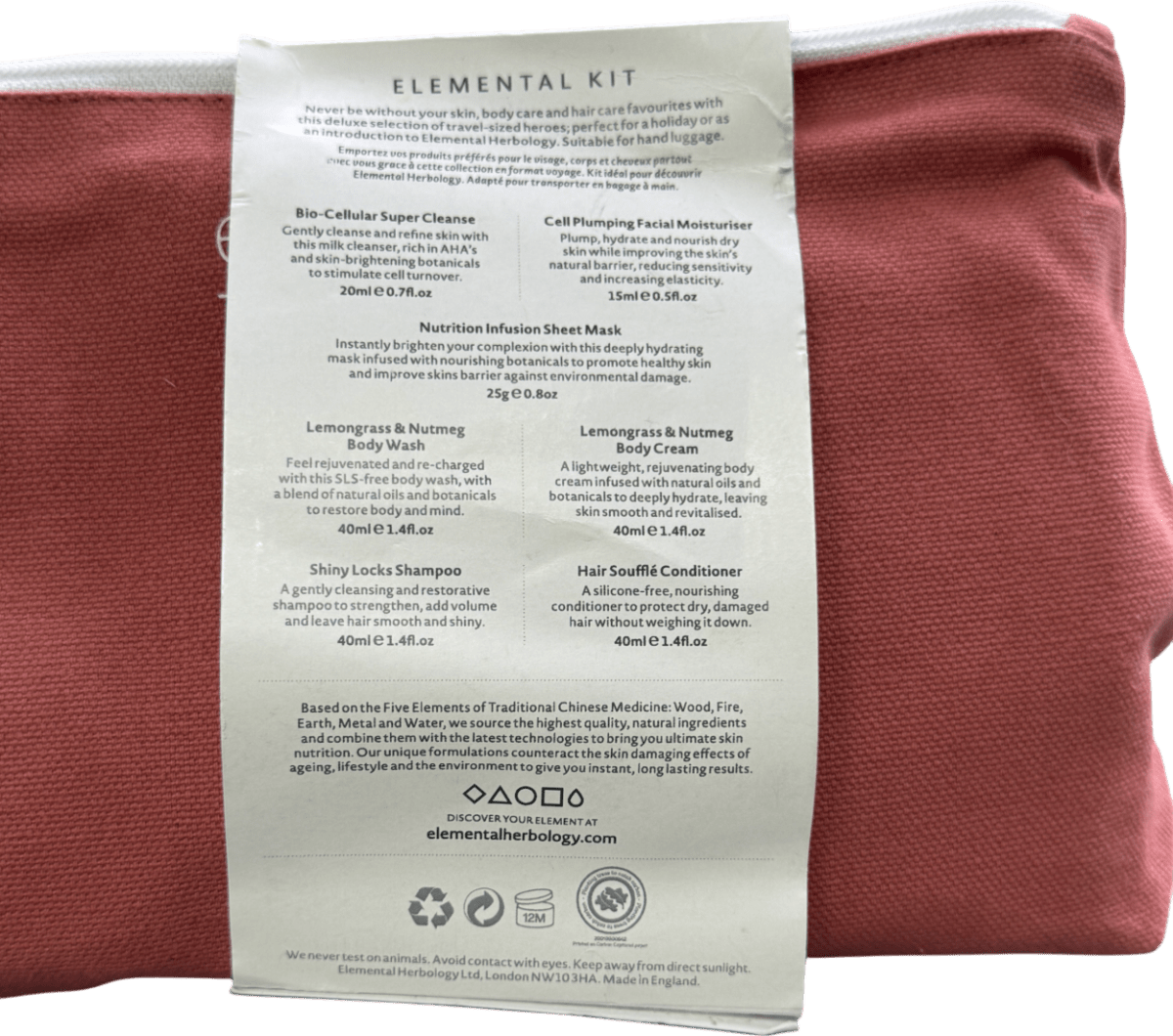 elemental herbology Elemental 7 - piece Skin Care Gift Set In Pouch - Reliked