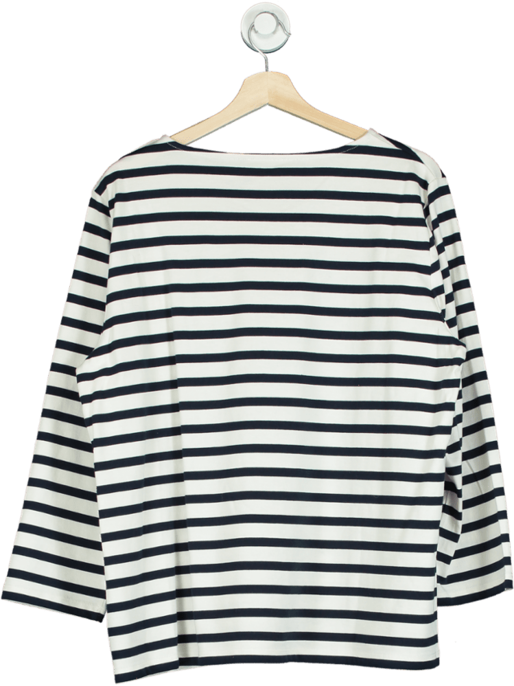 Eleven Loves Navy/White Striped Long - Sleeve Top UK XL - Reliked