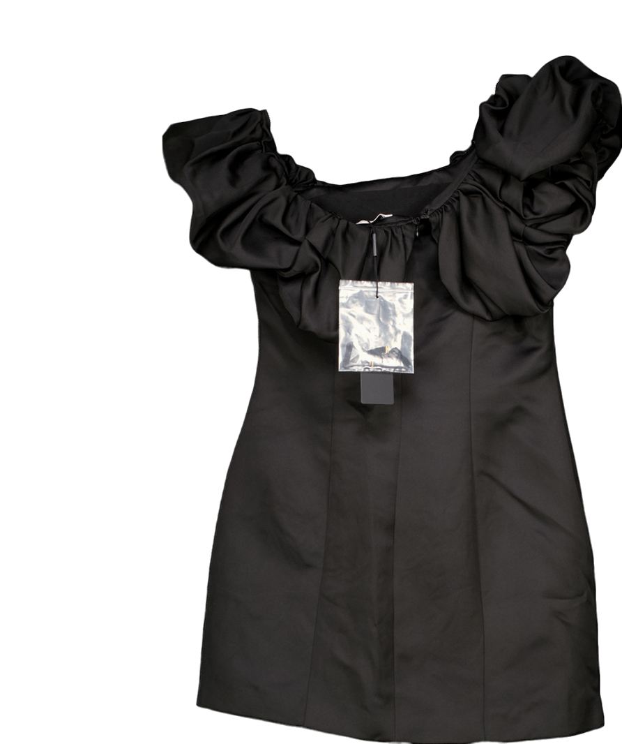 Elliatt Black Amelie Ruffled Detail Party Dress UK 10 - Reliked