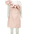 Elliatt Blush Pink Ruffle Detail One Shoulder Mini Dress UK 12 - Reliked