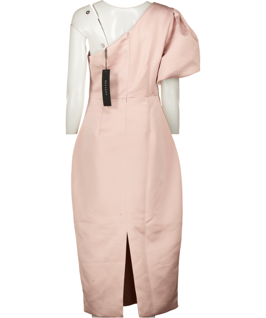 Elliatt Blush Pink Starfire One Shoulder Midi Pencil Dress UK 12 - Reliked