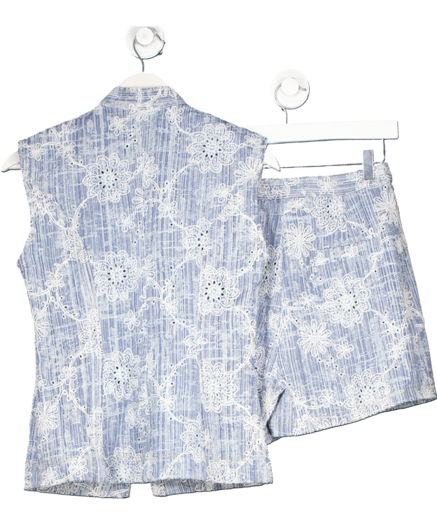 Ellyatt Blue 2 - piece Monica Denim Top And Skort Set UK S - Reliked