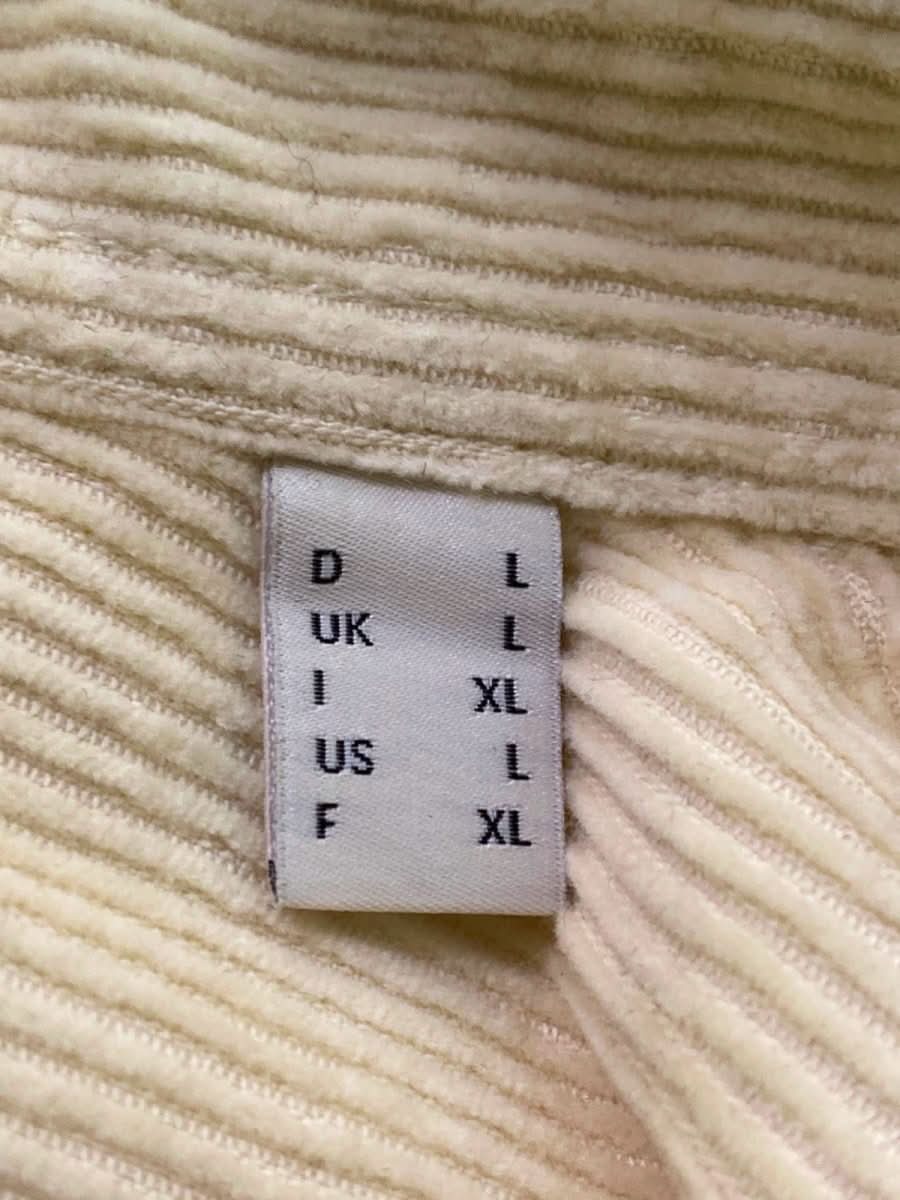 Esprit Cream Corduroy Long Sleeve Shirt L - Reliked