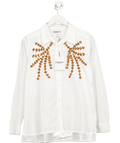 Essentiel Antwerp White Embellished Shirt UK 10 - Reliked