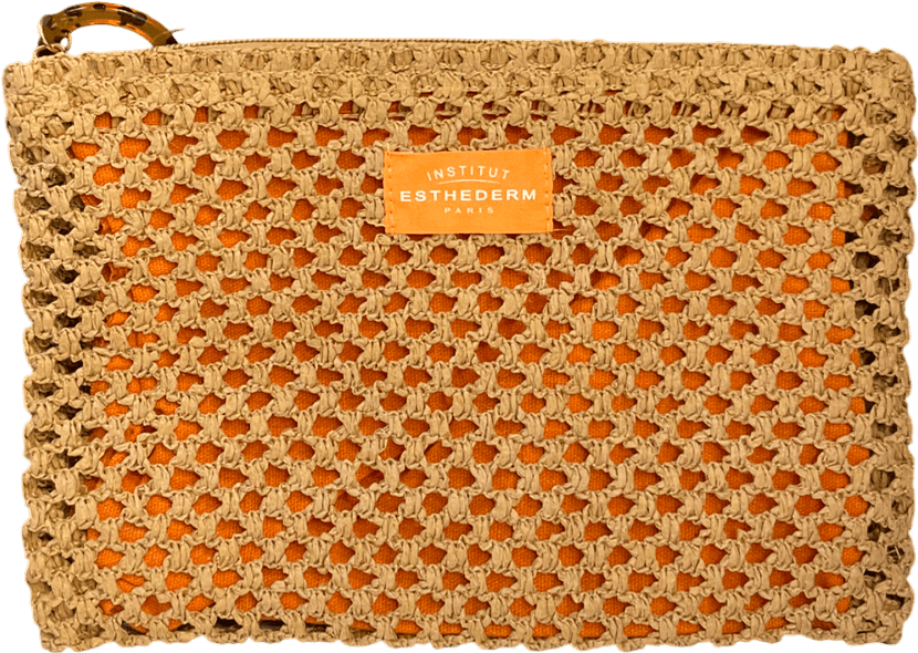 esthederm Brown Wicker Makeup Bag One Size - Reliked