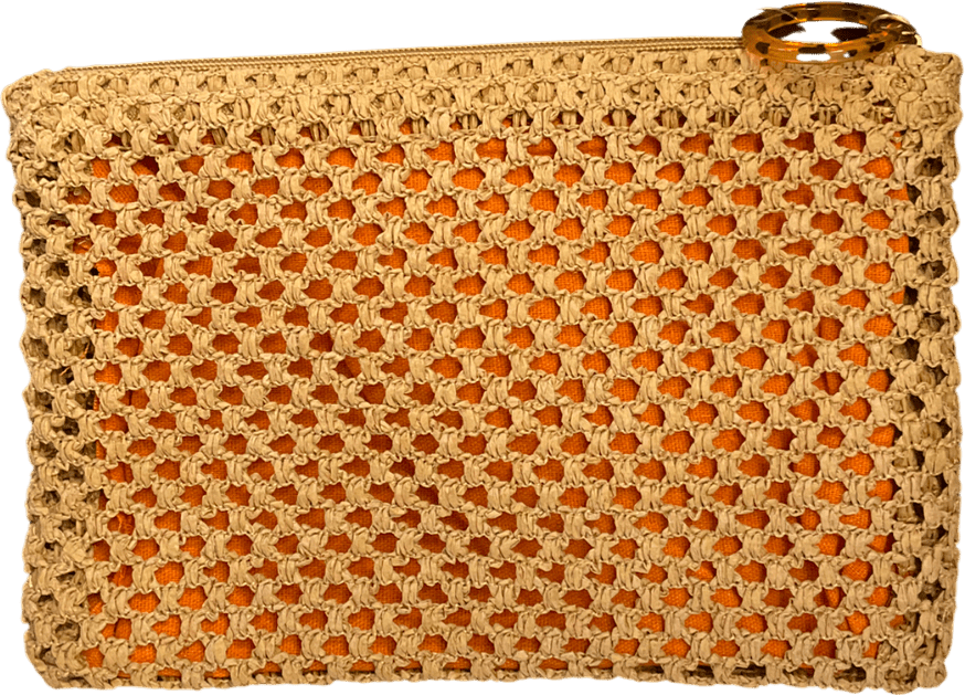 esthederm Brown Wicker Makeup Bag One Size - Reliked