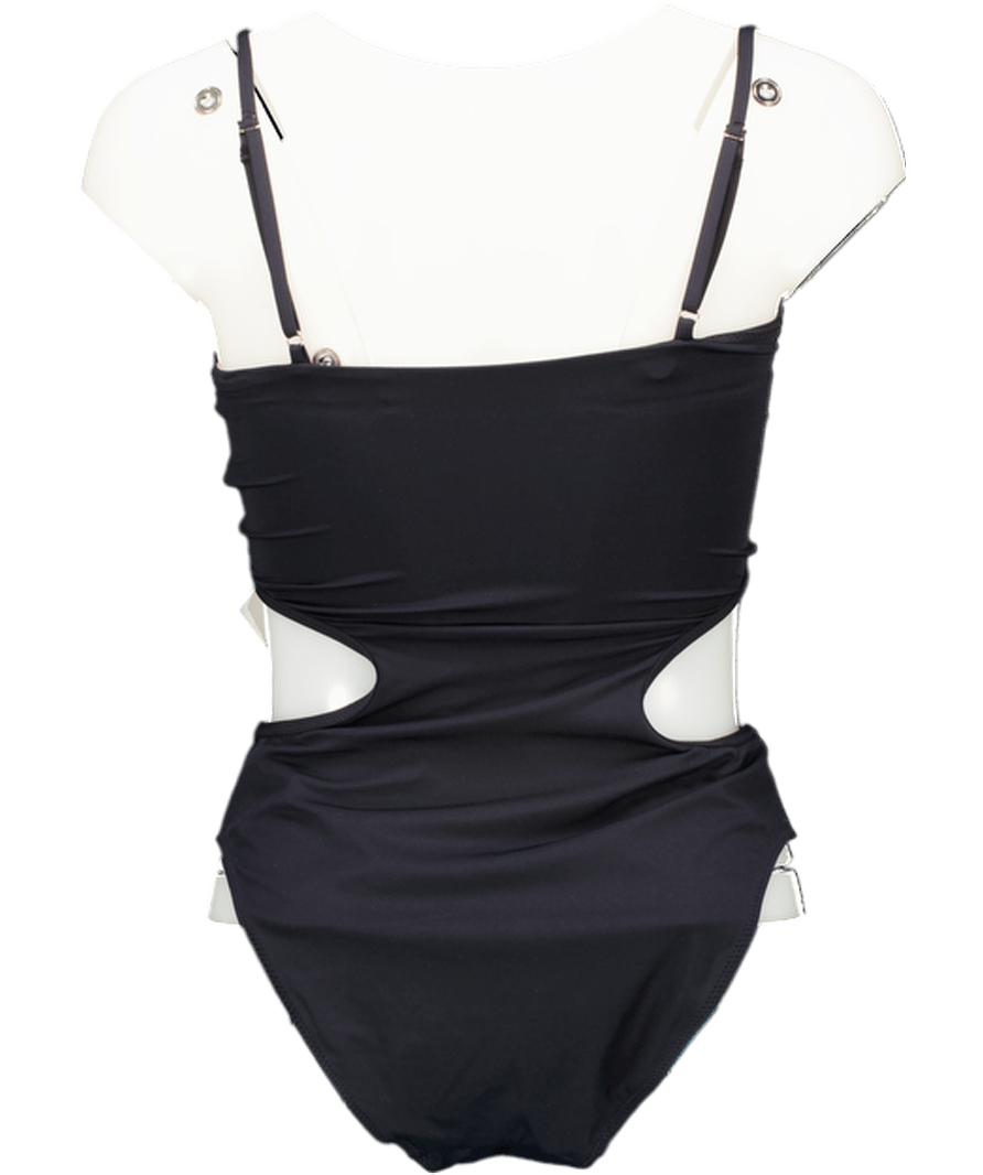 EVARAE One Piece Swimsuit Black With Pearl Detailing UK 8 - Reliked