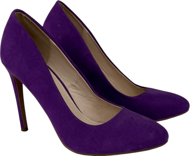 Even&Odd Purple Faux Suede High Heel Court Shoes UK 7 EU 40 👠 - Reliked