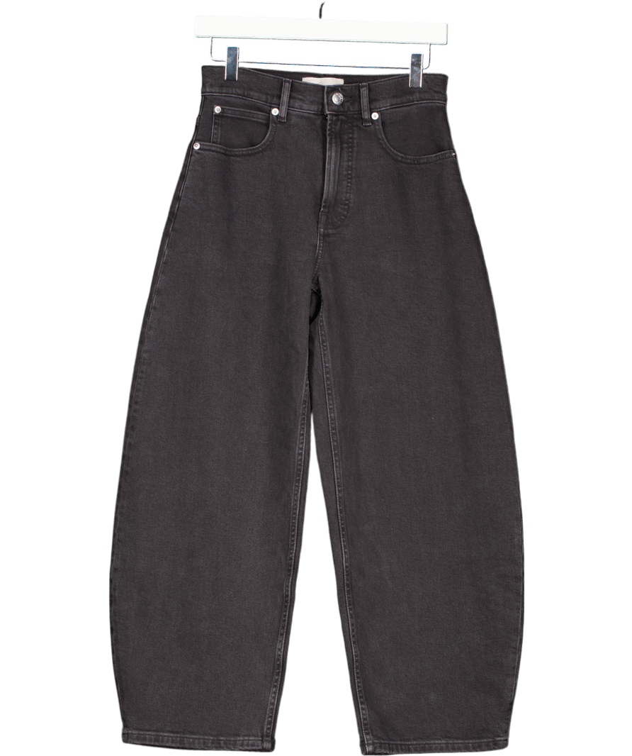 EVERLANE Black Wash "the Way High" Barrel Leg Jeans W26 - Reliked