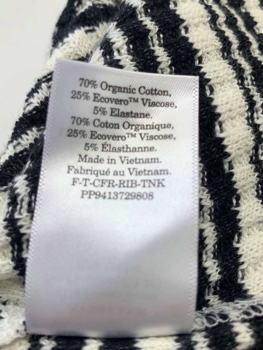 Everlane Black/White Ribbed Tank Top UK S - Reliked