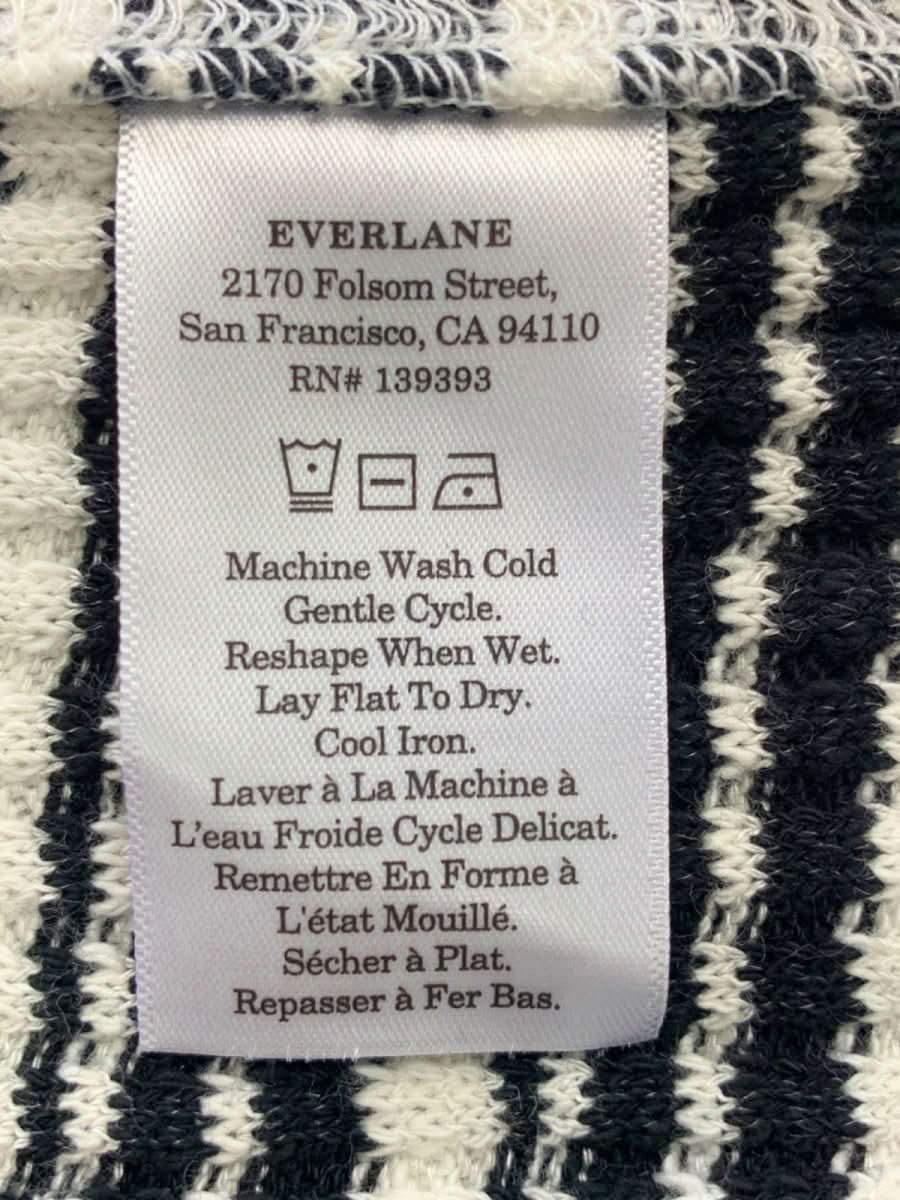 Everlane Black/White Ribbed Tank Top UK S - Reliked