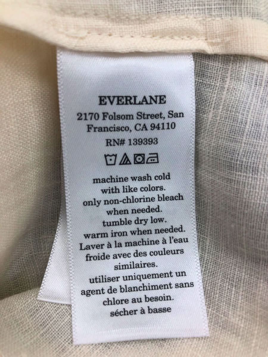 Everlane Cream Double - Breasted Linen Blazer Size 4 UK S - Reliked