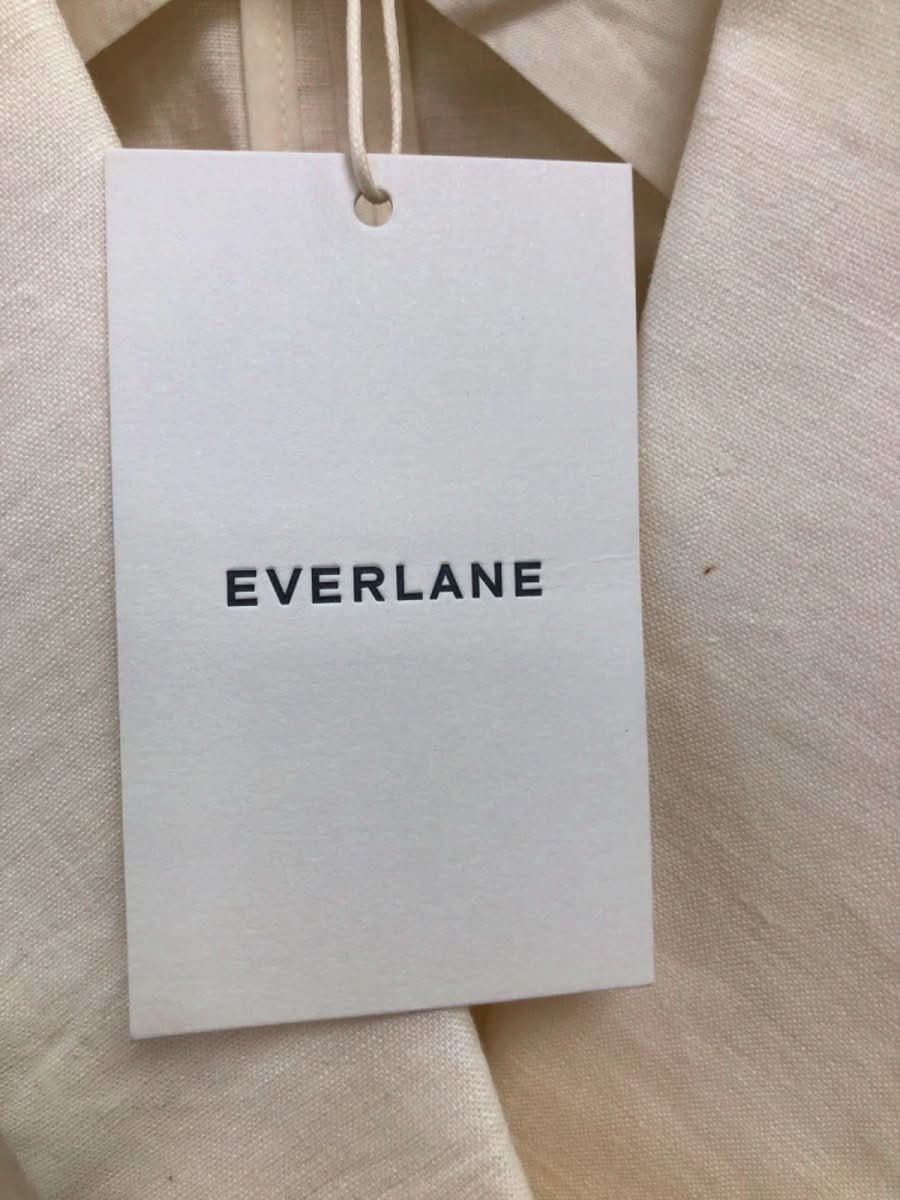 Everlane Cream Double - Breasted Linen Blazer Size 4 UK S - Reliked