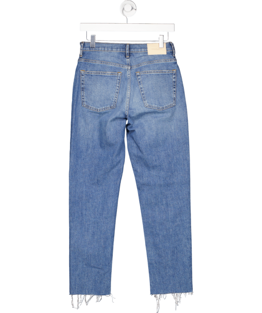 EVERLANE Mid Blue High Rise Straight Leg "the Cheeky Crop Jean' W26 - Reliked