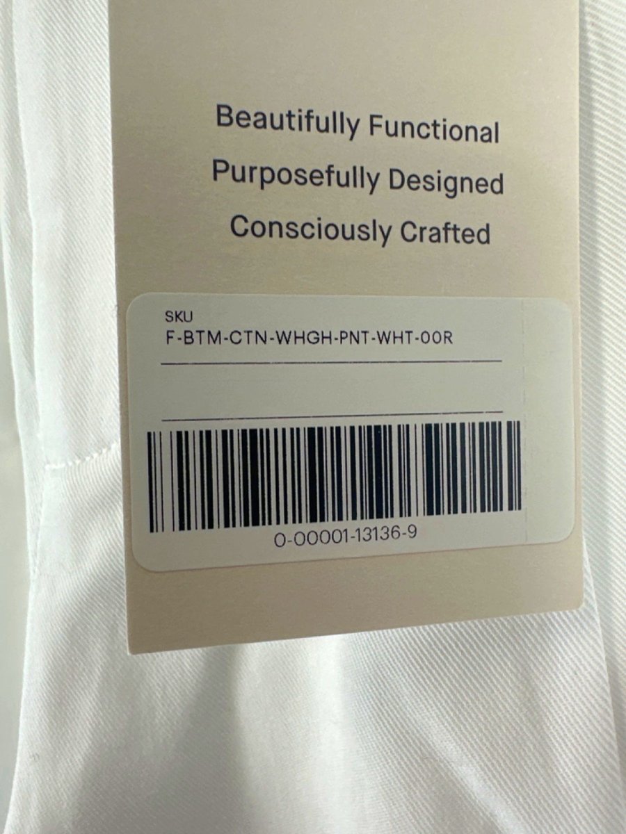 Everlane White High - Waist Wide - Leg Trousers W24 - Reliked