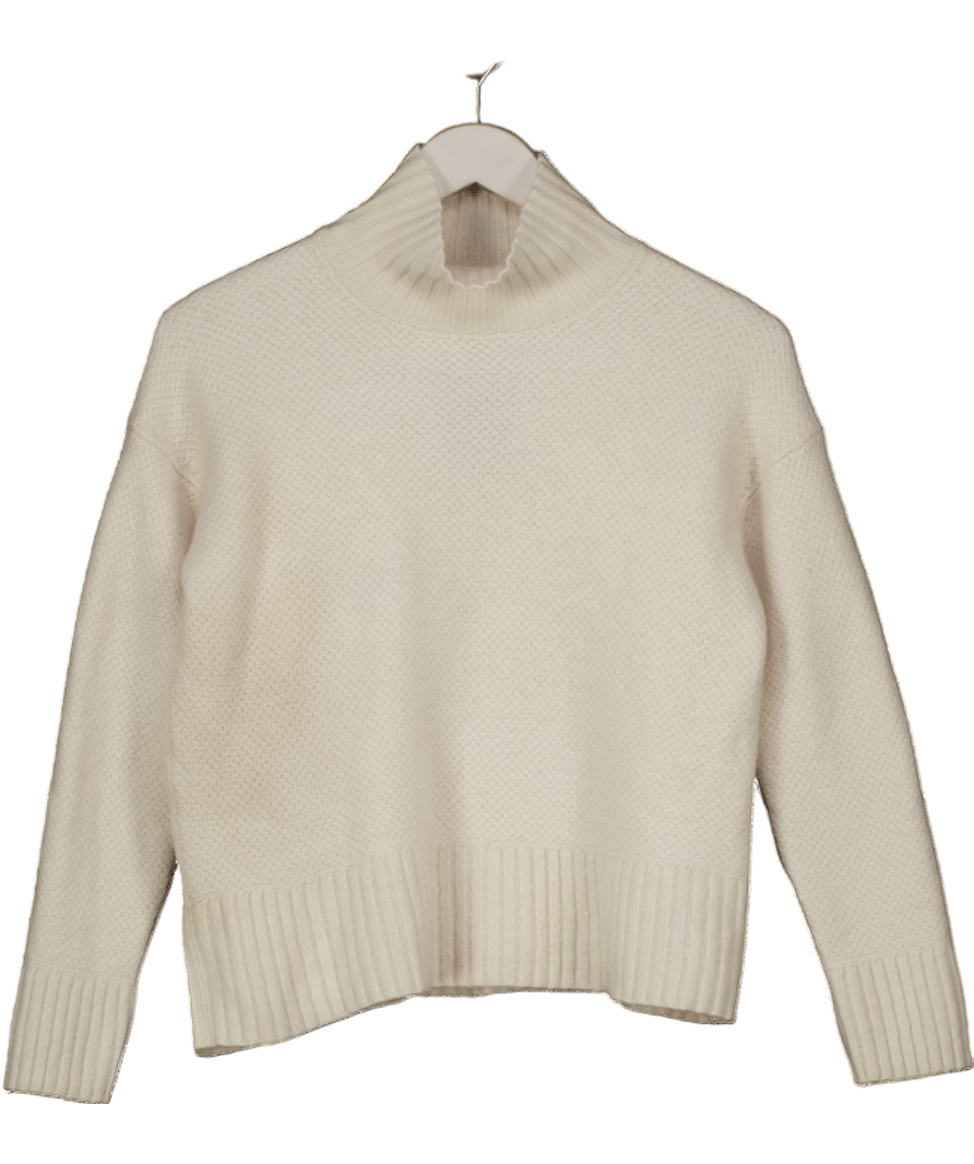 EVERLANE White Wool Turtleneck Knit Jumper UK S - Reliked