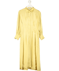 EVERLANE Yellow The Hammered Satin Shirt Dress UK XS - Reliked