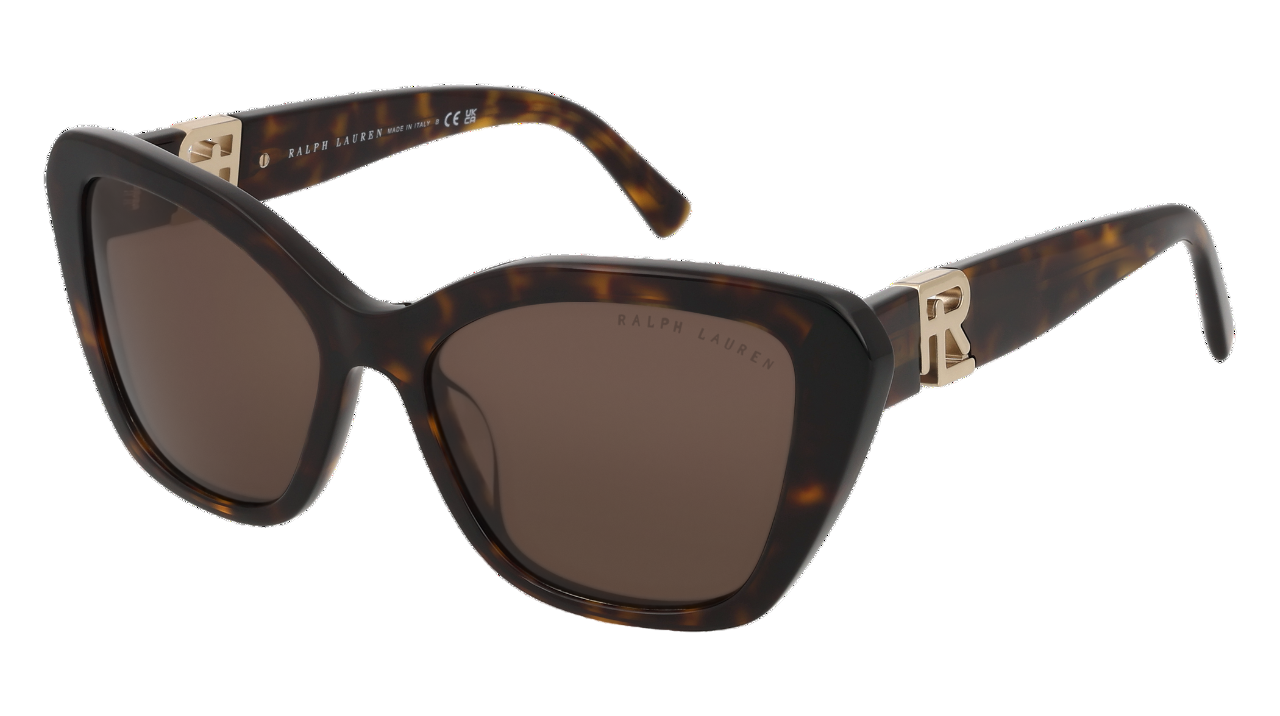 Ralph Lauren Isabel Tortoiseshell / Gold Logo Arm Sunglasses RL8216U