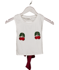 Ezili White Cherry Bomb Top UK S - Reliked